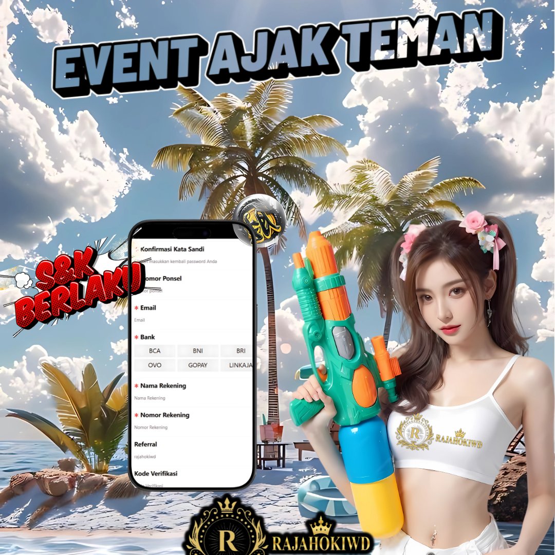 Tidak pernah JACKPOT di situs lain??
mari bergabung bersama RAJAHOKIWD dan ajak teman anda dan menangkan JACKPOT!!
Nikmati dan klaim dari bonus ajak teman di RAJAHOKIWD
Segera DAFTAR kan diri anda hanya di RAJAHOKIWD:
Link Resmi : s.id/rajahokiwd

#rajahokiwd  #wd #raja