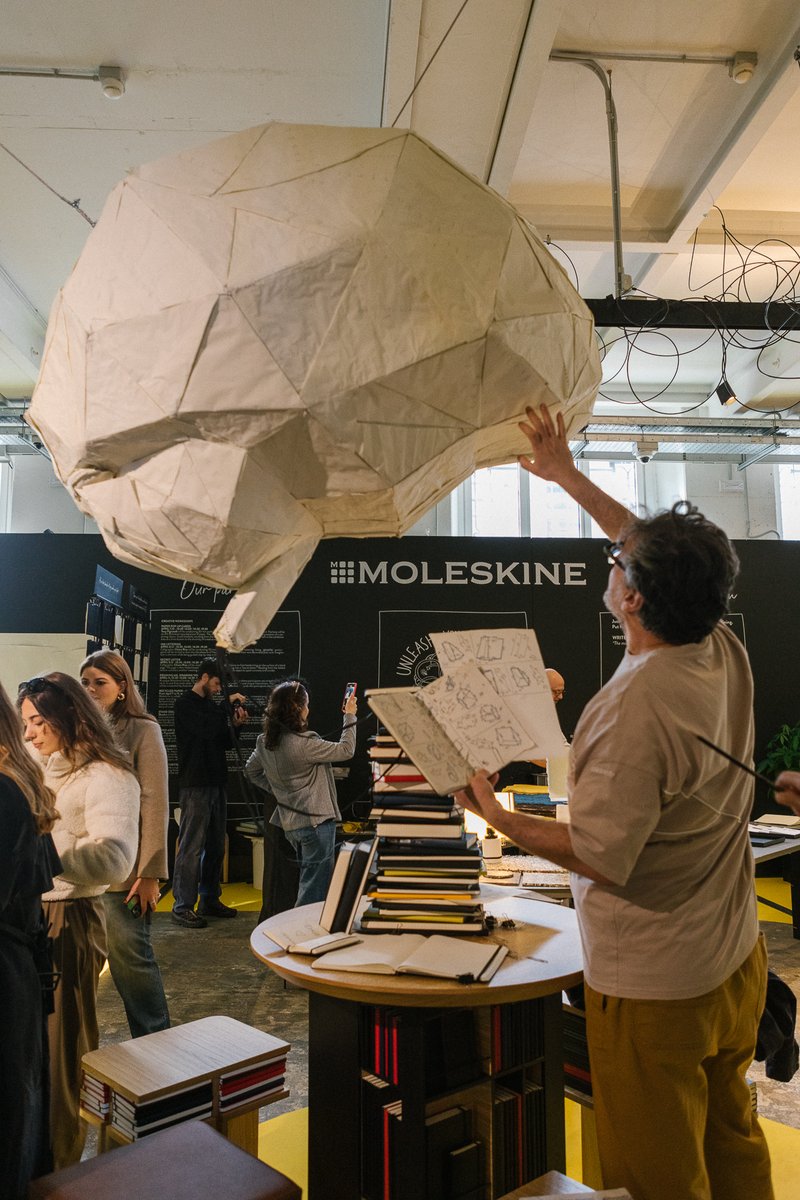 Time to unleash your genius! @Moleskine opens #MilanDesignWeek with a 7 day creative workshops program, a brain shaped paper sculpture, and infinite space for you to write, draw and create!

April 7-13, 2025 | BASE, via Bergognone 34 in #Milan

moleskine.com/milan-design-w…