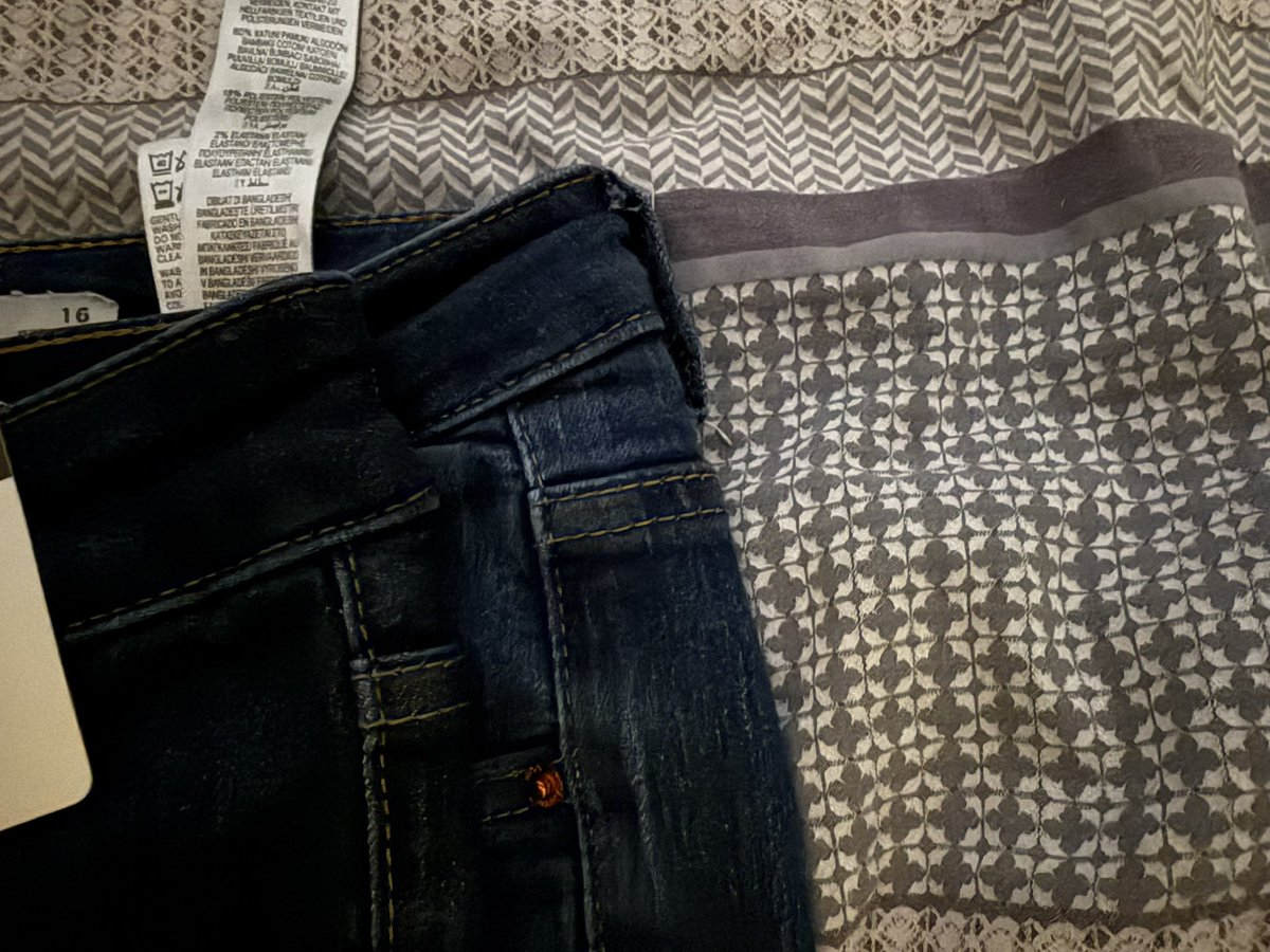 Not happy with <a href="/marksandspencer/">M&S</a>. Apparently the same size and model of jeans. Huge difference in size.