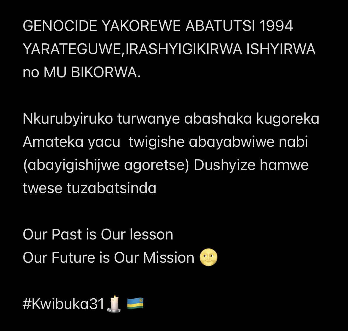 #Kwibuka31🇷🇼🕯️