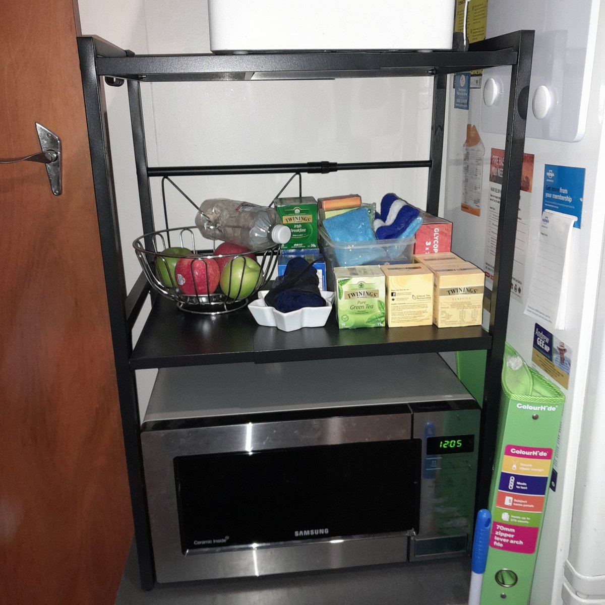 lancelotspram's tweet photo. It maybe nothing much to non #MSers, but with my numb hands I assembled this kitchen microwave shelf successfully this evening, even managing using an Allen Key to boot! [grins]
Space saved!
(That's a bread making machine on the top.) https://t.co/Z3vNsnfjdU