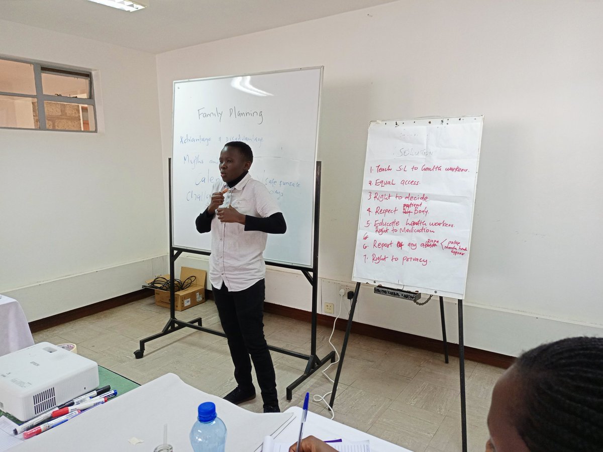 "Deaf youths should have privacy in healthcare systems, and they should be respected and given equal treatment as their hearing counterparts."- Participant
Let's break the barriers in access to family planning and SRHR services. Inclusion and dignity for all!

#InclusiveSRHR