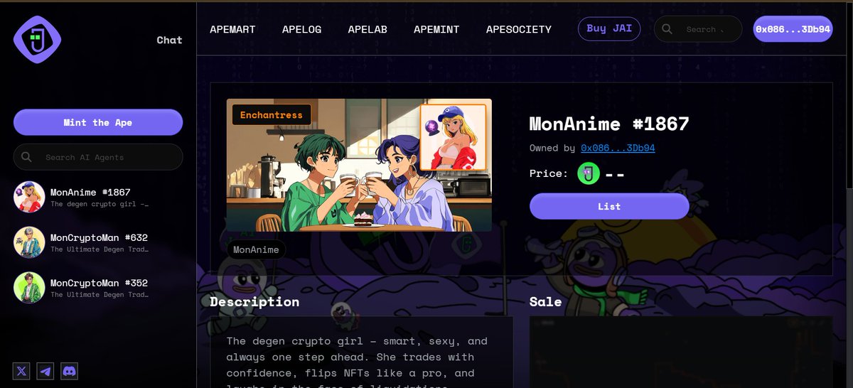 Kryptox_07's tweet photo. #jarmint SS3⚡️⚡️

never missed a season @aijarvis_xyz @PytheniansNFT @PythNetwork @Bean_DEX 

#AIJarvis #MonCryptoMan #MonNurse #MonAnime https://t.co/NkQJsVIODI