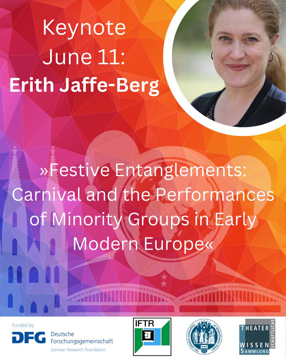 TWSKoeln's tweet photo. #IFTR | #KEYNOTE The second Keynote of #IFTR2025 will be held by Prof. Erith Jaffe-Berg on June 11th, 16:00!🎉 Find more details on our website and stay tuned!🎊 https://t.co/hiwv7h8RXr https://t.co/KikFDB1sl5