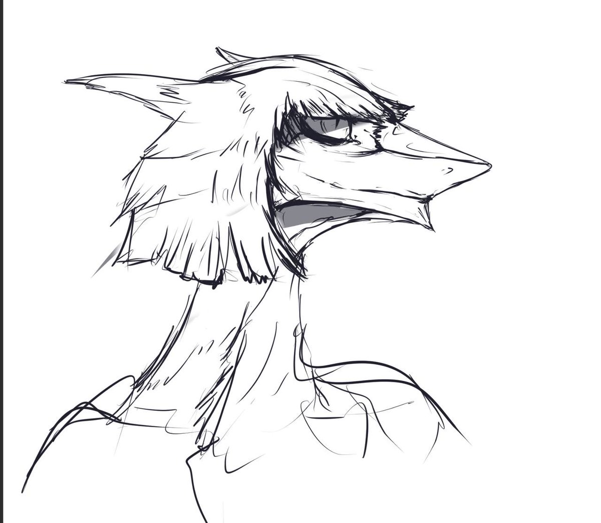 Autkost's tweet photo. Quick sketch of @scantron2077 sergal Reija. https://t.co/TFRXw7r2TH