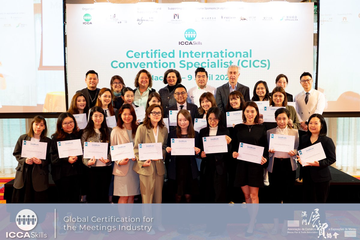 ICCAWorld's tweet photo. The #ICCASkills #CICS course in Macau officially concluded.

Hosted by #MFTA, this second edition brought together 20 local professionals for a hands-on learning experience.

Want to take your career to the next level? Discover ICCASkills 👉 https://t.co/0BmNQLcfTR https://t.co/cFZMcq140n