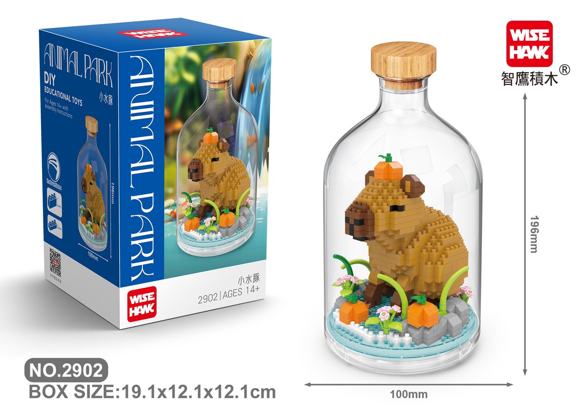 WiseHawkblock's tweet photo. "New Animal Collection Launch! Capybara, Butterfly, Fox &amp; Scorpion Designs Now Available!"🦝🦋🦊🦂#wisehawkblock #nanoblock #lego https://t.co/NxKyRowHXV