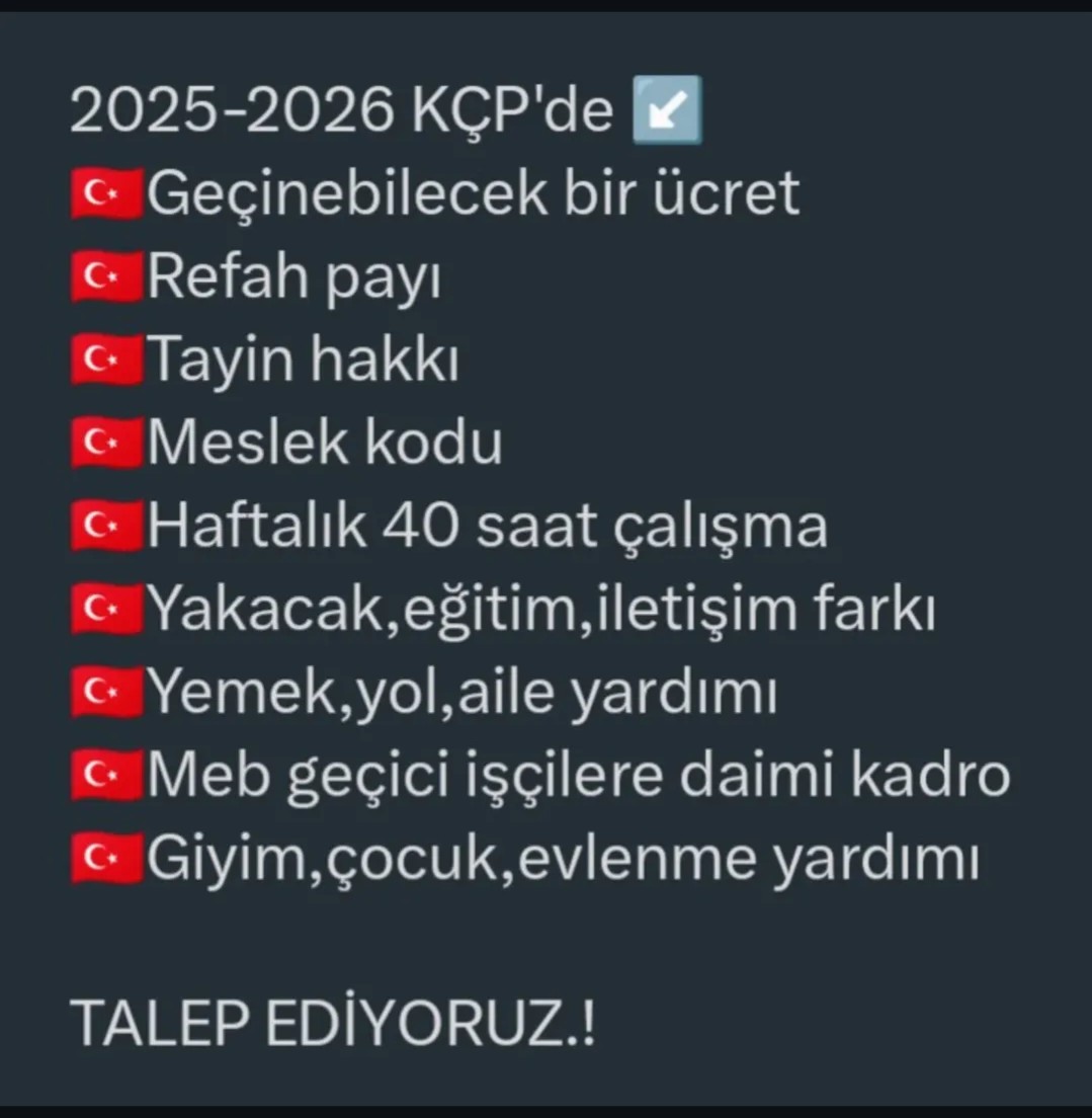 <a href="/csgbakanligi/">T.C. Çalışma ve Sosyal Güvenlik Bakanlığı</a> <a href="/tcmeb/">Millî Eğitim Bakanlığı</a> <a href="/tcbestepe/">T.C. Cumhurbaşkanlığı</a> <a href="/turkiskonf/">TÜRK-İŞ</a> <a href="/hakiskonf/">HAKİŞ KONFEDERASYONU</a> <a href="/_cevdetyilmaz/">Cevdet Yılmaz</a> <a href="/HMBakanligi/">T.C. Hazine ve Maliye Bakanlığı</a> <a href="/Kahramn0038/">KAMU ÇALIŞANLARI PLATFORMU</a> <a href="/tgrthabertv/">TGRT HABER</a>