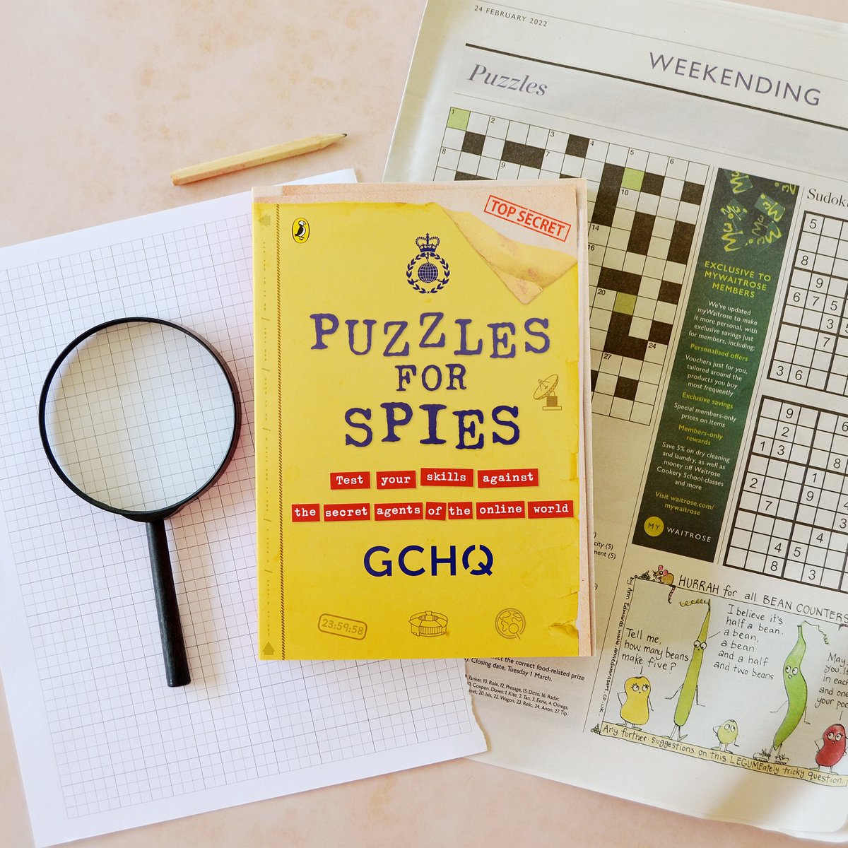GCHQ (@gchq) on Twitter photo We love our puzzles 🧩
And #PuzzlesForSpies, our latest edition is packed cover-to-cover with tricky brainteasers and challenges for the next generation of super sleuths to take on.
Get your brains in gear, your special mission has been set...
<a href="/PenguinUKBooks/">Penguin Books UK</a> We love our puzzles 🧩
And #PuzzlesForSpies, our latest edition is packed cover-to-cover with tricky brainteasers and challenges for the next generation of super sleuths to take on.
Get your brains in gear, your special mission has been set...
<a href="/PenguinUKBooks/">Penguin Books UK</a>