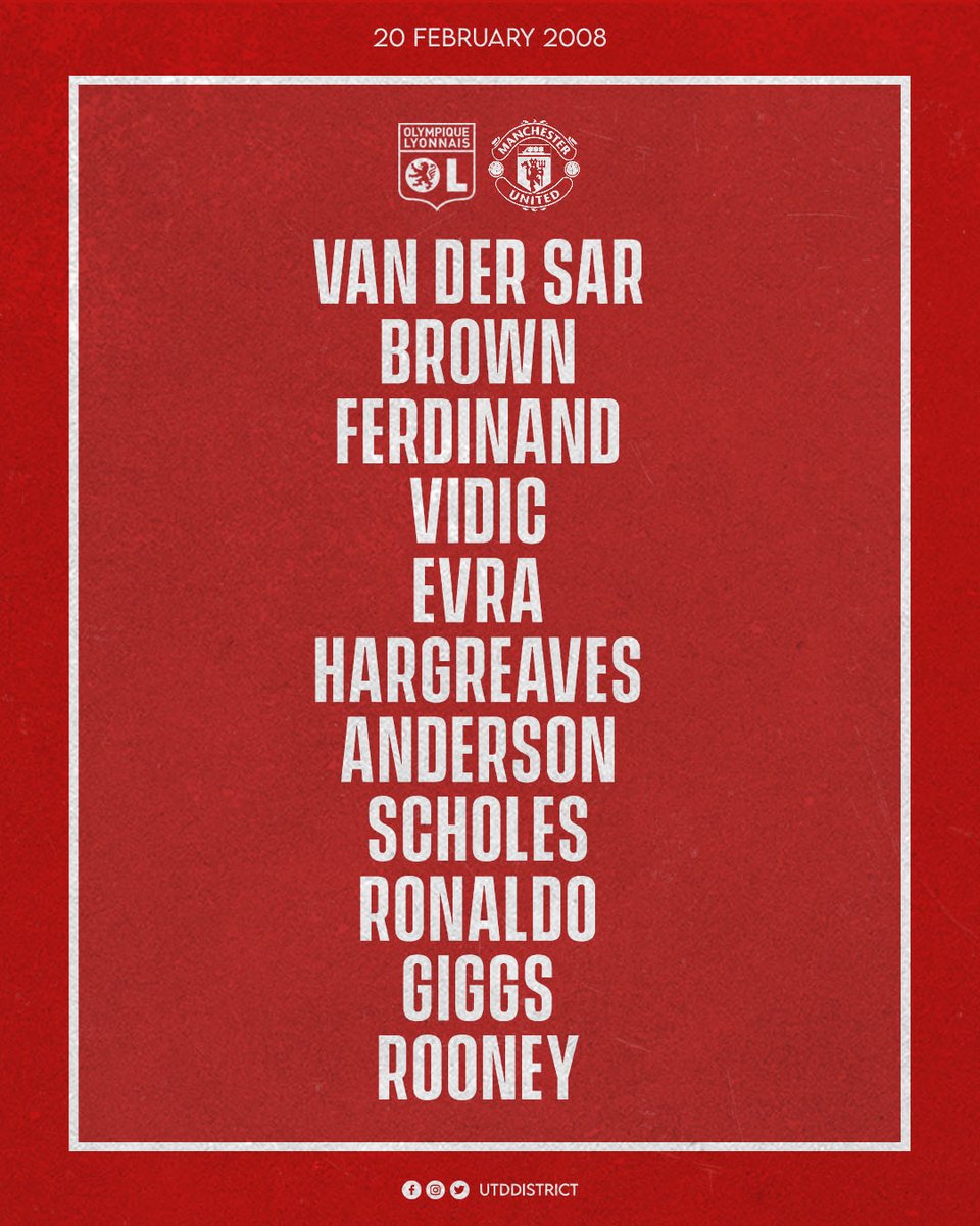 UtdDistrict's tweet photo. 🔙🔥 #mufc's XI the last time we played Lyon (A) https://t.co/8PIpIDfgvd