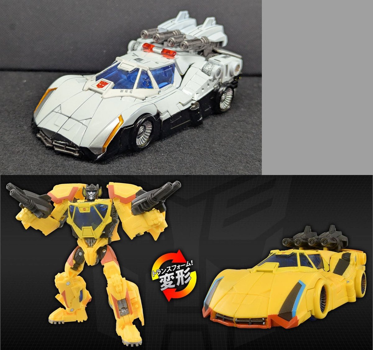 SSサンストリーカー(コンセプトアート)改造
マッハアラート:Prowl (RID)

車種ランボルギーニ系つながり
当時品の頭部を100均UVレジン複製
パトランプも100均チョロQ風から移植
SFパトカーかっこええ～😆
#Transformers #カスタムTF #リペフォ
 #Maccadam #トランスフォーマー