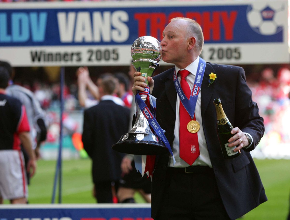 Wrexham_AFC's tweet photo. A day to remember for everyone associated with the Club 🫡

20 years ago today, we lifted the LDV Vans Trophy at the Millennium Stadium 🏆

🔴⚪ #WxmAFC https://t.co/zRXyKLJi9c