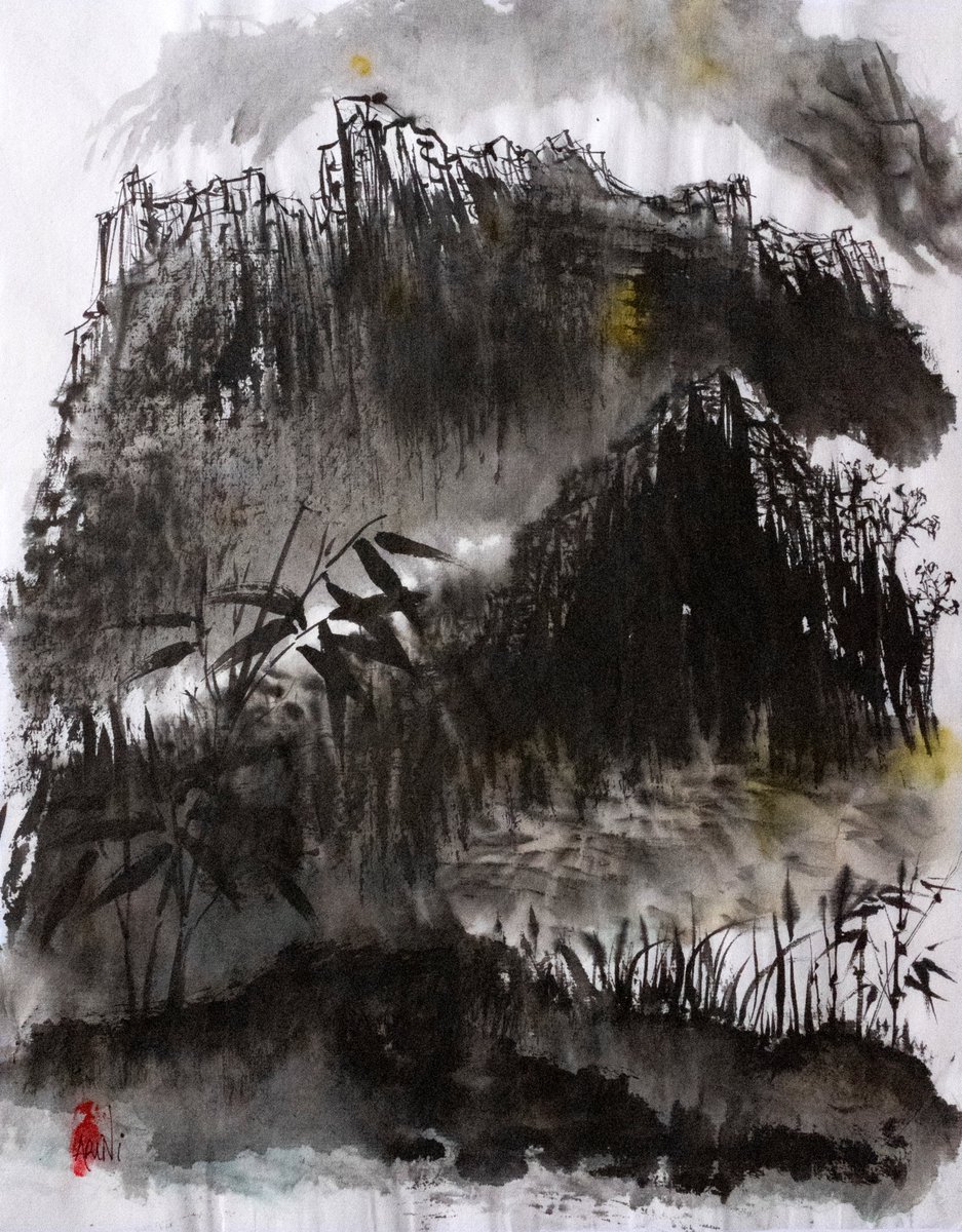 Good morning!

Ink on chinese bark and grass paper 30g, 26x32,5 cm