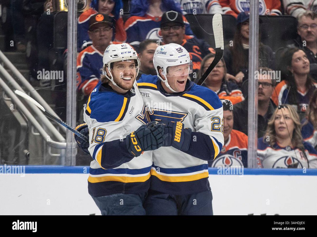 TheGoodFindz's tweet photo. In the recent 4-3 loss to the Edmonton Oilers, the St. Louis Blues faced several challenges:​

Veteran Mistakes: Critical errors from experienced players proved costly.​

Net-Front Presence: The team lacked a strong presence in front of both nets, affecting offensive opportunities and defensive stability.​

Holloway's Absence: Dylan Holloway's absence disrupted the balance and consistency of the forward lines, more so than the loss of Colton Parayko.​

These factors contributed to the Blues' narrow defeat.​

#STLBlues #NHL #Hockey