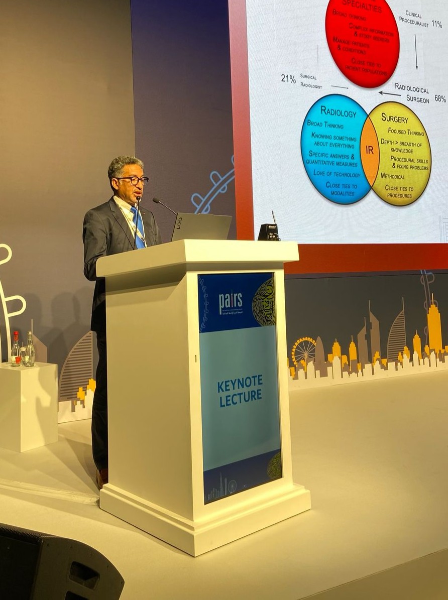 pairsmedia's tweet photo. 🔥Dr. Salah Qanadli took the stage and delivered a powerful talk on "Deep Dive in the IR Identity: Charting the Future," offering bold insights and a compelling vision for the future of Interventional Radiology.
#PAIRS2025 #KeynoteLecture #InterventionalRadiology #IRLeadership https://t.co/isp6UeXRkn