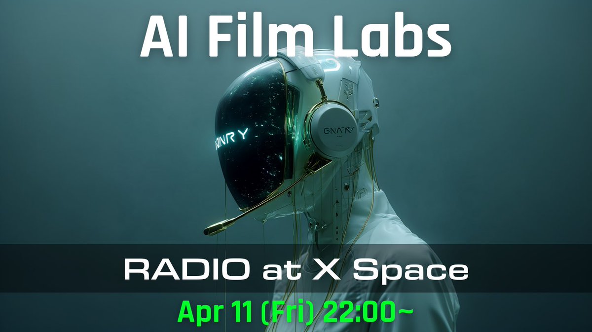 🎙️AiFLラジオ第16回放送予告
🗓️4/11(金) 22:00〜22:30
📍at AiFLコミュニティスペース

『Midjourney V7と組み合わせる動画生成AI🎥✨』

今週はお久しぶりにYuNoさん（<a href="/youknowParty/">YuNo🦋😈</a>）と語ります🚀

AI映像表現の今とこれからをテーマに、Midjourney V7と動画生成AIの最新動向を語ります！

💡MJ