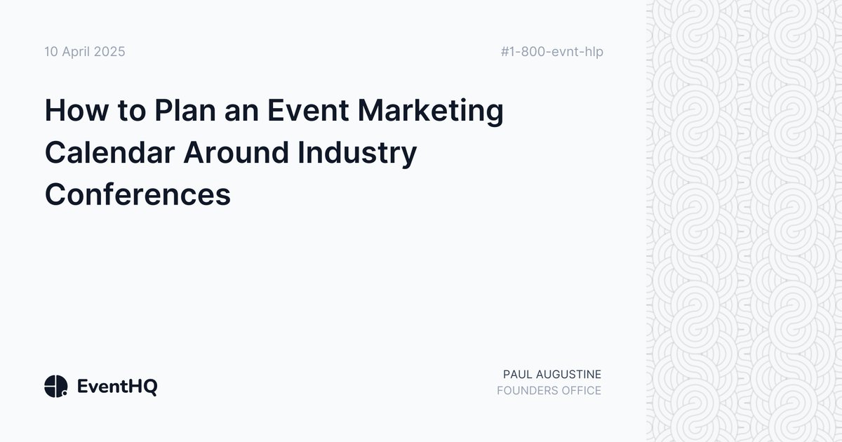 Building your 2025 marketing calendar?
Start with the right events, timelines, and campaign sync points.
Our guide walks through trade show planning, content deadlines, and strategy tools that work.

 📅 eventhq.com/blog/how-to-pl…
 #EventMarketing #EventPlanning #EventProfs