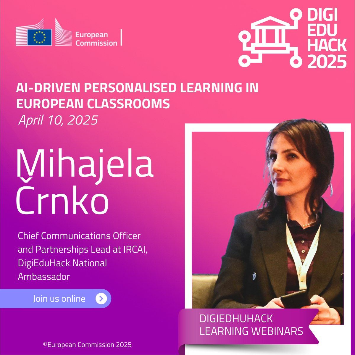 IRCAI (@ircai_unesco) on Twitter photo Join us today for a <a href="/DigiEduHack/">DigiEduHack</a> webinar on AI-driven personalised learning! 📚
Our Mihajela Črnko will share insights on the ethical implications of AI use in education. 💬
Find out how AI tools can enhance #DigitalEducation! 💻
#AIinEducation #Webinar #EdTech #AIEthics Join us today for a <a href="/DigiEduHack/">DigiEduHack</a> webinar on AI-driven personalised learning! 📚
Our Mihajela Črnko will share insights on the ethical implications of AI use in education. 💬
Find out how AI tools can enhance #DigitalEducation! 💻
#AIinEducation #Webinar #EdTech #AIEthics