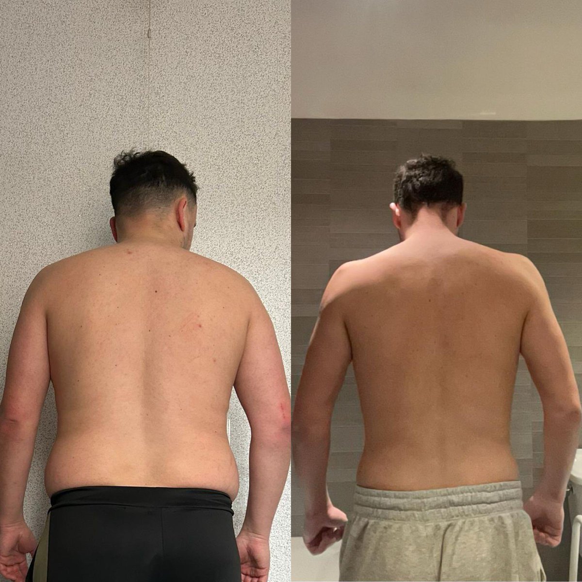 The guy on the right is who the guy on the left wanted to be. &amp; although the guy on the right is over the moon, it was only the guy on the left who could’ve done anything about it 🤝 

The difference between now &amp; then is having a plan &amp; executing it as consistently possible 💪🏼