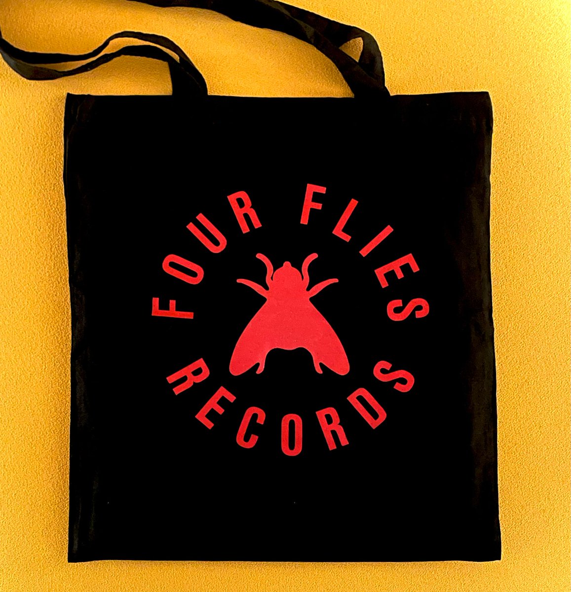 🛍️ Four Flies Mystery Bag is HERE! Red logo on black tote packed with LPs, 12", &amp; 7". 
Grab yours 👉 found.ee/mysterybag. Limited stock! 
 #FourFlies