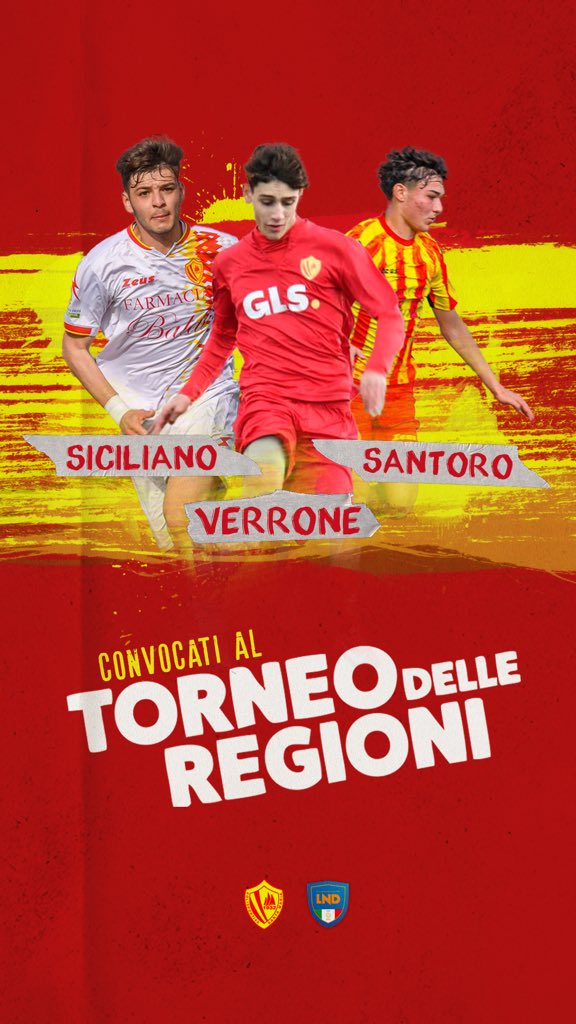 I nostri giovani pronti a brillare al 𝐓𝐨𝐫𝐧𝐞𝐢 𝐝𝐞𝐥𝐥𝐞 𝐑𝐞𝐠𝐢𝐨𝐧𝐢 ✨

Un altro attestato dello splendido lavoro fatto dal settore giovanile giallorosso. Una nuova avventura, una nuova grande opportunità 🟡🔴 

Forza ragazzi 💪

💛❤️ #ForzaPolisportivaSempre