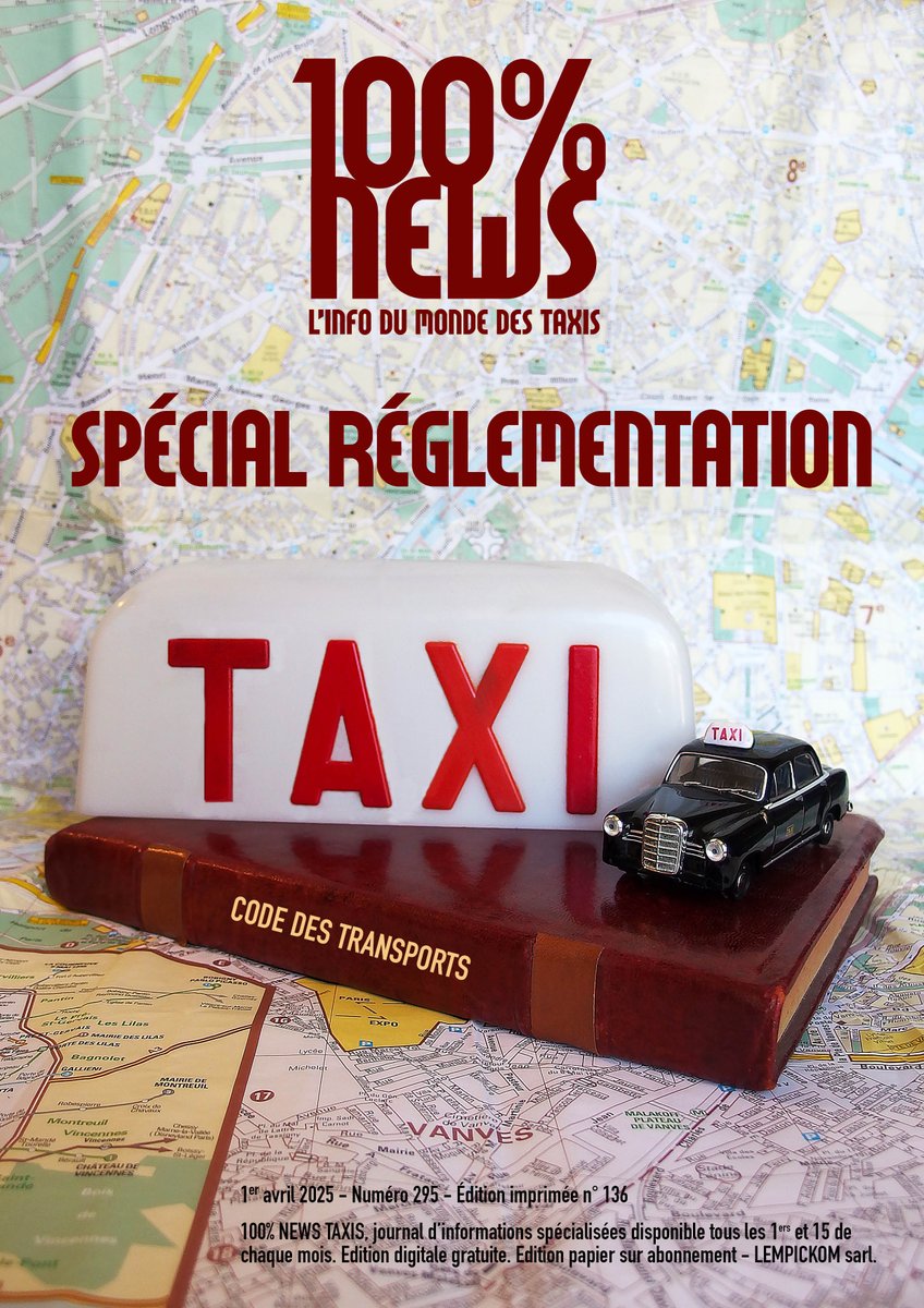 HeleneManceron's tweet photo. 100% NEWS TAXIS n°295
Spécial #Réglementation
Edito : Taxi, une réglementation qui fait référence
Lire l’article – https://t.co/OElGALEuMk
#taxi #mobilité #transports #Reglementation #DevenirChauffeur #entreprises https://t.co/UehhYG5WbB