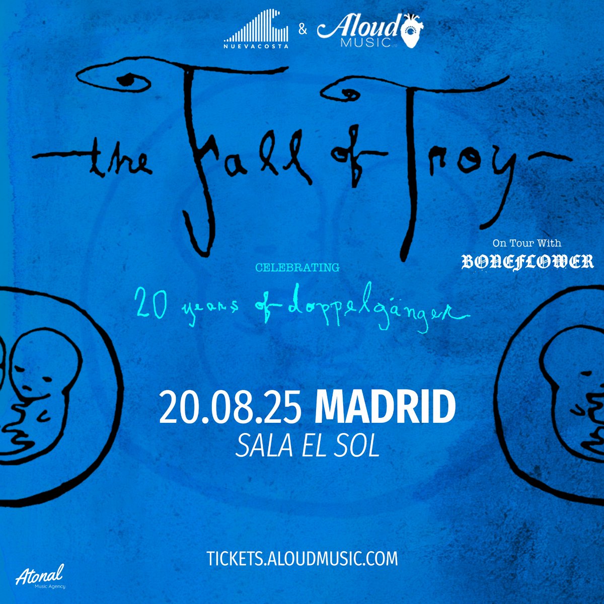 nuevacosta_es's tweet photo. Otro concierto a medias con @AloudMusic. En esta ocasión, celebrando los 20 años de #Dopelganger de #TheFallOfTroy, en @SalaElSol con @Weareboneflower.
Entradas: https://t.co/YagM09T4xt https://t.co/CK3y3jiWU5