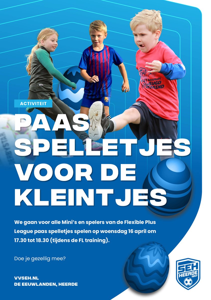 vvSEH's tweet photo. 💙🤍Volgende week: Paasspelletjes voor de kleintjes!
Meer info @ https://t.co/uuNxcrufL0
#trots #jongsteleden #flexibleplus #4x4league #minipups #activiteit #heerde #wijzijnseh https://t.co/UtYW5zBjuU