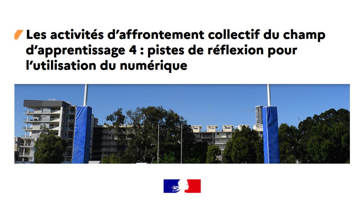 Éducation Numérique (@edu_num) on Twitter photo 📌 Vu sur la page <a href="/eduscol_EPS/">éduscol EPS</a> : « Les activités d’affrontement collectif du champ d’apprentissage 4 »
✅ Recueillir, analyser et améliorer la pratique des élèves
✅ Développer l’autonomie et la responsabilisation
👉 eduscol.education.fr/4200/les-activ… 📌 Vu sur la page <a href="/eduscol_EPS/">éduscol EPS</a> : « Les activités d’affrontement collectif du champ d’apprentissage 4 »
✅ Recueillir, analyser et améliorer la pratique des élèves
✅ Développer l’autonomie et la responsabilisation
👉 eduscol.education.fr/4200/les-activ…