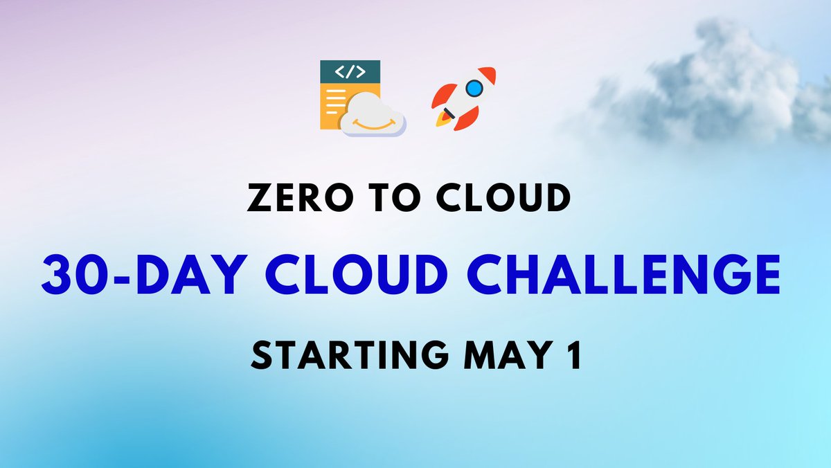 🚨 Ready to Learn Cloud in 30 Days?

I'm excited to share that the May cohort of my '30-Day Cloud Challenge' is now accepting enrolments! 🎉

More info below ⬇️