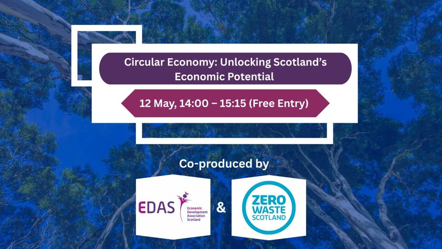 🌍 Circular Economy: Unlocking Scotland's Economic Potential

⏰ 2:00-3:15 PM | 💻Online 
📈Drive sustainable growth
🔓Unlock new opportunities
🌱Protect the environment 

Sign up now 👉 edas.org.uk/event/circular…🌱🔗