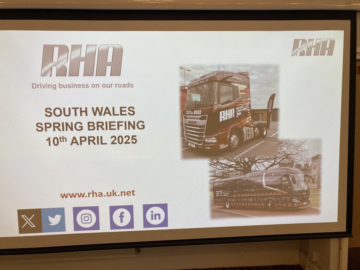 Simon Priest (@cradleysaddler) on Twitter photo <a href="/RWUK01/">Rhys Williams CMILT AIOSH</a> opens the <a href="/RHANews/">RHA</a> South Wales briefing. Updates from DVSA, DVLA, <a href="/backhousejones/">Backhouse Jones</a> and a whole lot more.
Great to meet with our members today. Why not check out your nearest briefing on the website.
Hope to see many Midlands Hauliers at the Central meeting on Monday <a href="/RWUK01/">Rhys Williams CMILT AIOSH</a> opens the <a href="/RHANews/">RHA</a> South Wales briefing. Updates from DVSA, DVLA, <a href="/backhousejones/">Backhouse Jones</a> and a whole lot more.
Great to meet with our members today. Why not check out your nearest briefing on the website.
Hope to see many Midlands Hauliers at the Central meeting on Monday