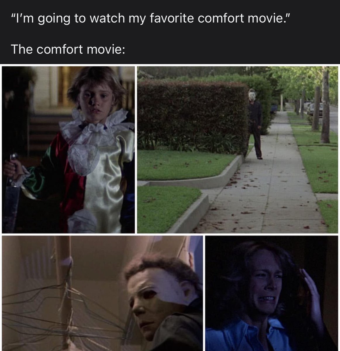 HaddonfieldIL's tweet photo. Can anyone else relate? #halloween #haddonfield #michaelmyers #theshape https://t.co/XnaU1tZAM7