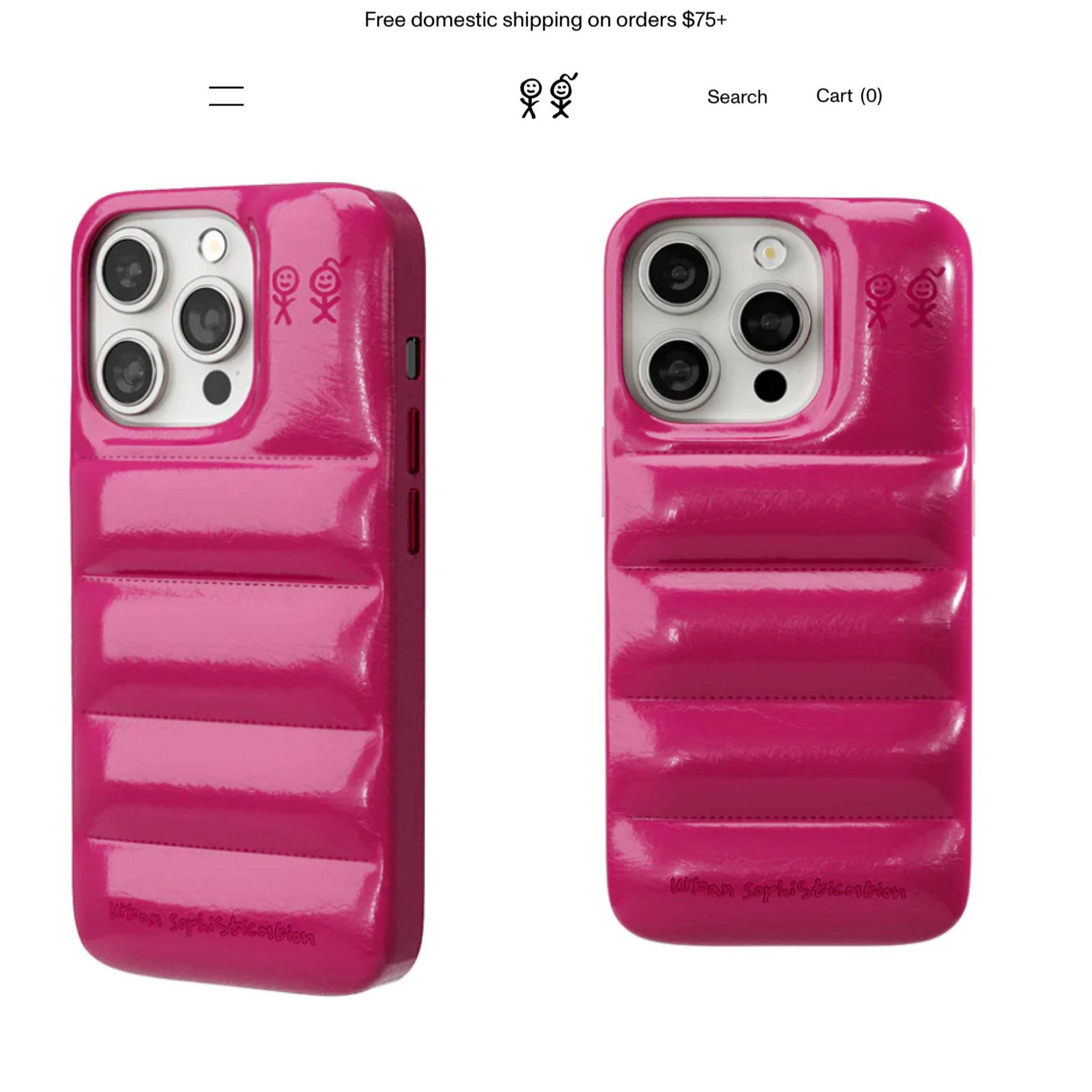 ★UrbanSophistication★The PUFFER CASE★Raspberry The Puffer Case® - Raspberry | Urban Sophistication
