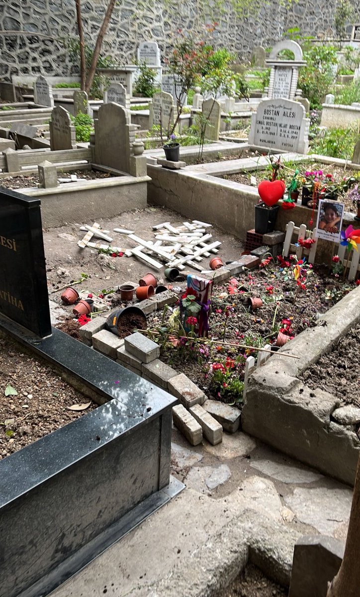 Hepimizin kardeşi, oğlu haline gelen Ahmet'in mezarını parçalamışlar! Bu kötülüğü, şeytan görse utanır. Siz nesiniz, nasıl bir şeysiniz de bunu yaptınız? Akıl sağlımı yitireceğim yemin ederim! #AhmetMinguzziEmsalOlsun