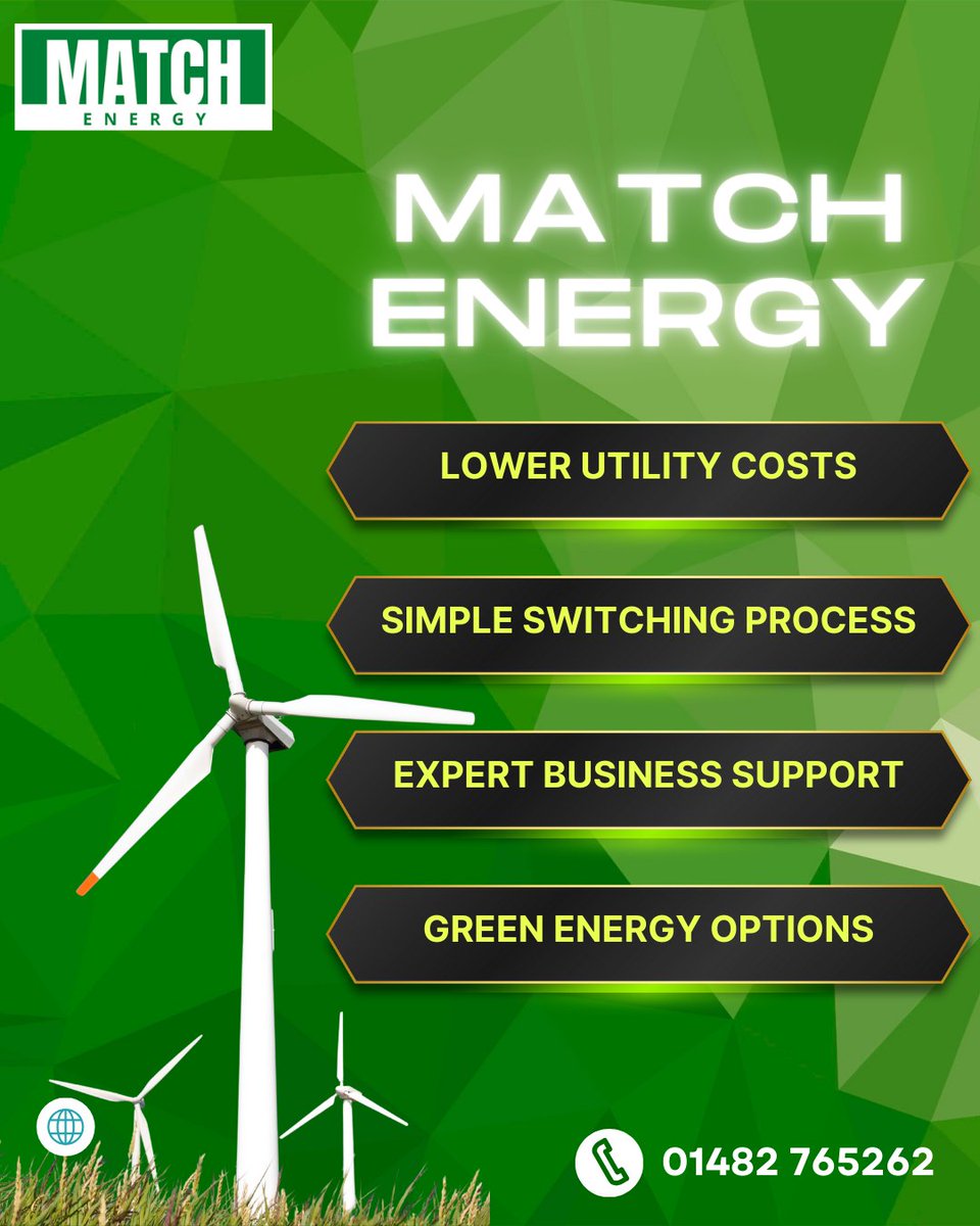 Power your business for less with Match Energy – smart savings, simple switching, expert support 🔋

Enquire now: match-energy.co.uk/contact/

#Energy #Gas #Electricity #Water