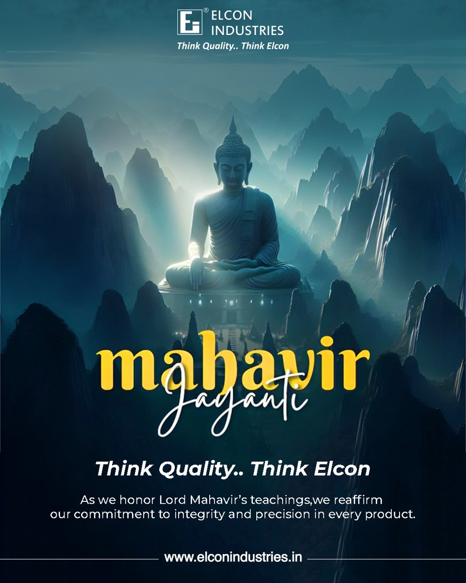 elconindustrie's tweet photo. Just as Lord Mahavir taught the power of restraint and precision, at Elcon, we embed these values in every product we craft. This Mahavir Jayanti, we honor the harmony between ethical living and engineering excellence. 

#MahavirJayanti #QualityWithPurpose #ElconQuality https://t.co/aVP8s2lCEc