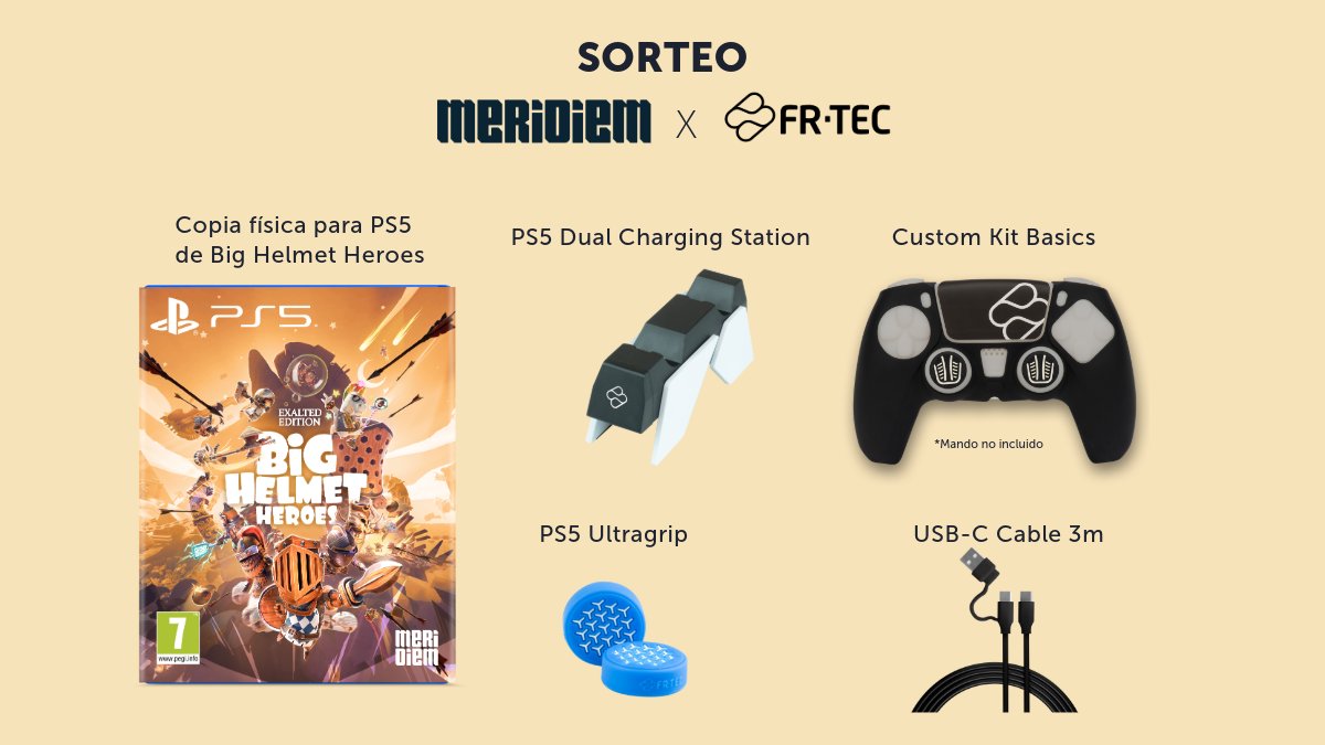 🎮 SORTEO MERIDIEM GAMES x FR-TEC 🥰

Nos unimos con @meridiemgames para ofrecer el pack esencial para tu nueva edición física de Big Helmet Heroes para PS5.

👉Sigue a @meridiemgames y <a href="/frtecgaming/">FR-TEC Gaming 🎮</a>
❤️Like
🫰Menciona a la persona que le encantaría este pack
