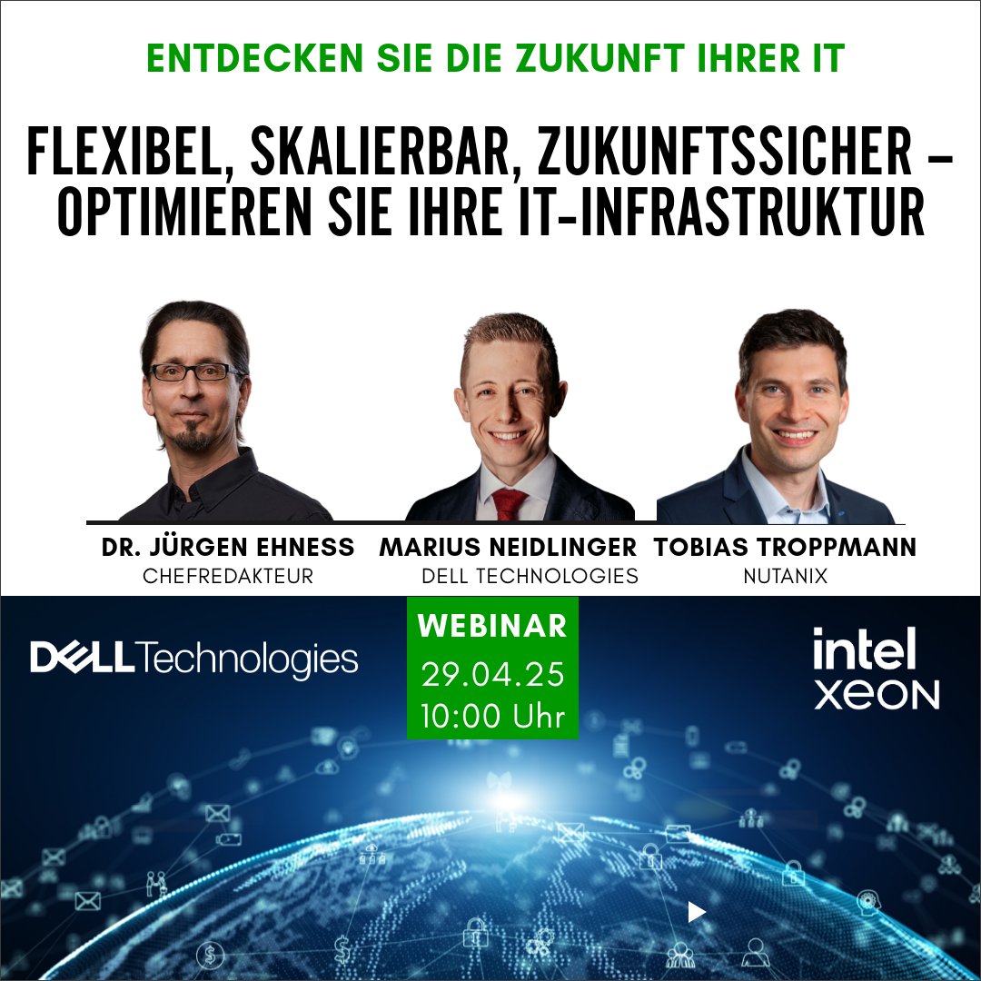 Storage-Insider (@storageinsider) on Twitter photo #Flexibel, #skalierbar, #zukunftssicher
Erfahren Sie im Live-Webinar am 29.04. mit Marius N. Neidlinger (<a href="/DellTechDE/">Dell Technologies Deutschland</a>) und Tobias Troppmann (<a href="/nutanix/">Nutanix Inc.</a>), wie Sie eine leistungsfähige & flexible IT-Infrastruktur aufbauen.
Jetzt anmelden: storage-insider.de/flexibel-skali… #Flexibel, #skalierbar, #zukunftssicher
Erfahren Sie im Live-Webinar am 29.04. mit Marius N. Neidlinger (<a href="/DellTechDE/">Dell Technologies Deutschland</a>) und Tobias Troppmann (<a href="/nutanix/">Nutanix Inc.</a>), wie Sie eine leistungsfähige & flexible IT-Infrastruktur aufbauen.
Jetzt anmelden: storage-insider.de/flexibel-skali…