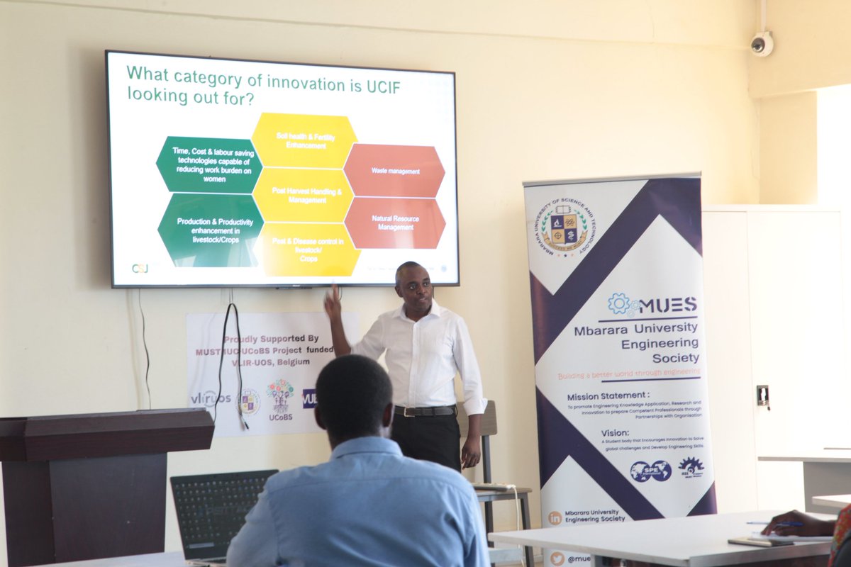 MUST_CITT's tweet photo. HAPPENING NOW
Uganda Climate Innovation Fund Info Session underway at #CITT, led by Mr. Ndyahuma Brian.

#ClimateAction #Innovation #Uganda #Sustainability #MUST#@mues_must https://t.co/alGlvEPyPr