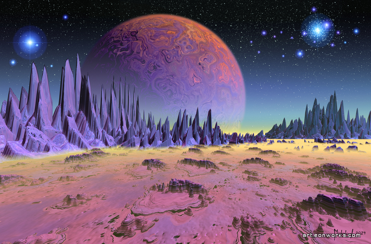 EonWorks's tweet image. Cosmic Vista 2 - space landscape  #space #CosmicArt #DigitalArt