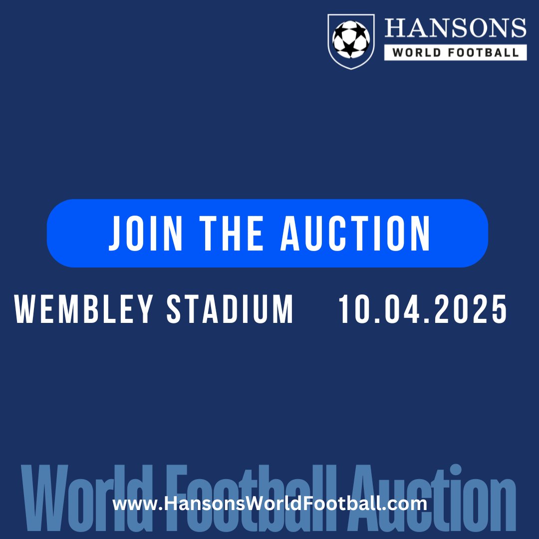 Join the World Football auction today from 2pm
hansonsworldfootball.com