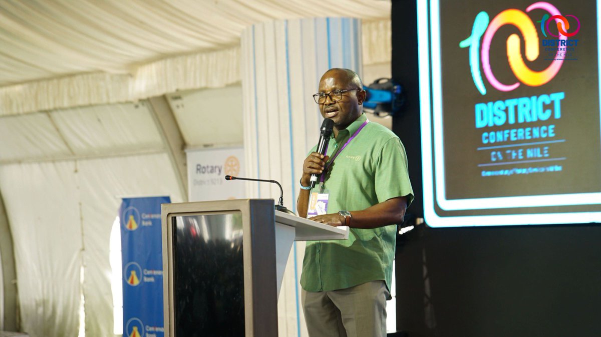 101DISCON's tweet photo. "We at @CentenaryBank have always been called to speak to you, and we have grown prouder of this organization. As we celebrate over 100 years of @Rotary Service in Africa, Centenary marks 42 years of serving Ugandans, with valuable contributions to impactful Rotary projects like the blood bank and cancer ward." 

~DR Fabian Kasi
Managing Director at Centenary Bank