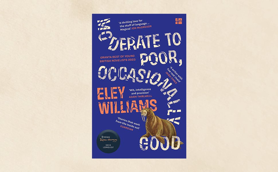 MODERATE TO POOR, OCCASIONALLY GOOD by <a href="/GiantRatSumatra/">Giant Rat of Sumatra</a>, currently shortlisted for the 2025 @DylanThomPrize, is out today in paperback! 🦭

The stunning new collection of stories from Granta Best Young British novelist and acclaimed author of ATTRIB. AND OTHER STORIES.