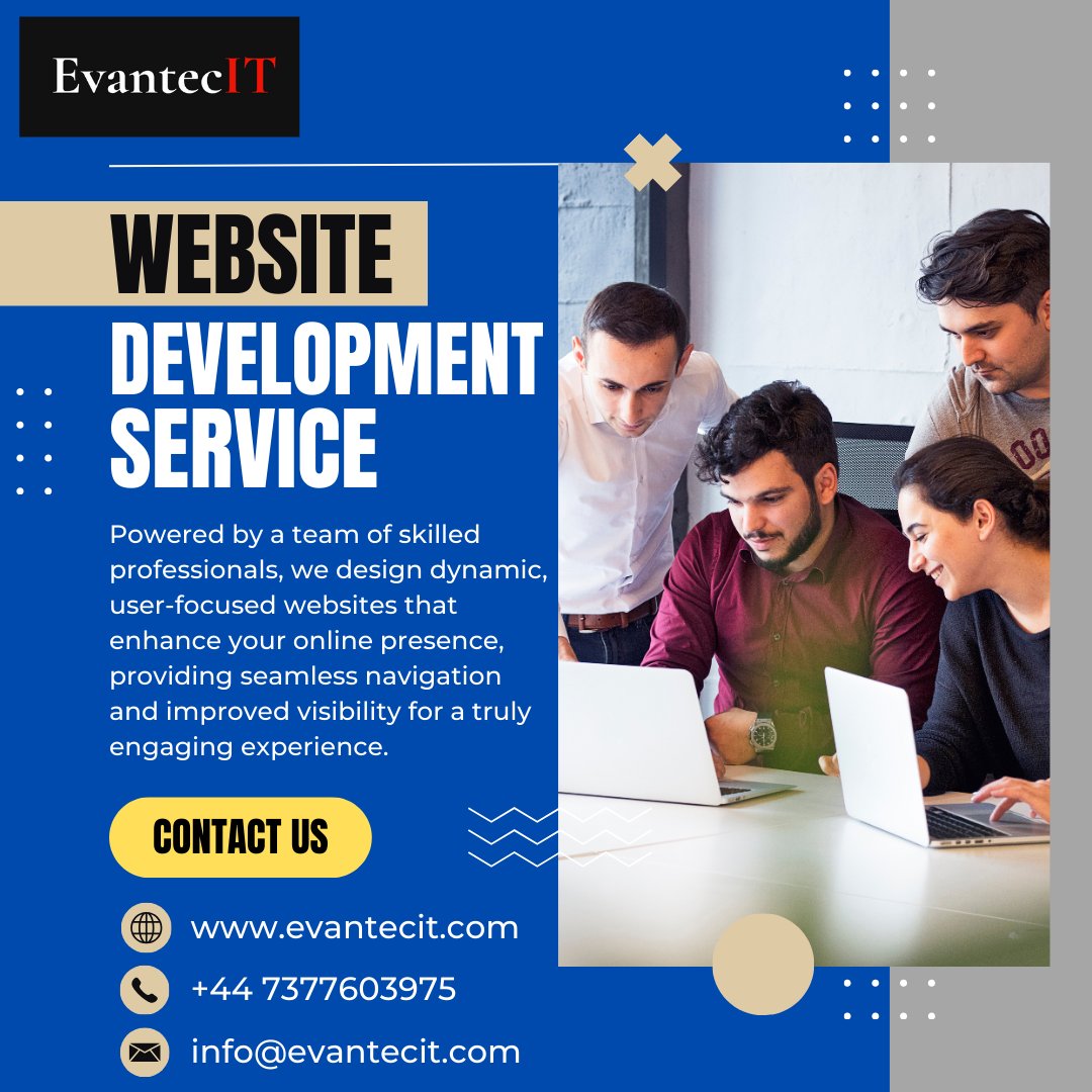 evantecit's tweet image. Transform Your Online Presence with EvantecIT 🌐✨

Ready to make your mark online? 🌟 At EvantecIT, we craft bespoke websites that are as unique as your business. 

#WebsiteDevelopmentUK #CreativeWebDesign #DigitalSolutionsUK #InnovativeDesign #BusinessGrowth  #EvantecIT