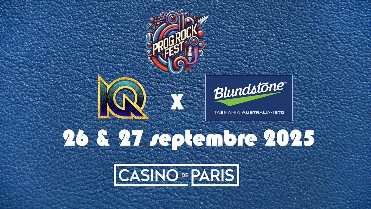 akayamaprod's tweet photo. Blundstone est partenaire officiel du concert d'IQ au Prog Rock Fest 2025 !
🎸 IQ - Légende du rock progressif
👢 Blundstone - L'authenticité depuis 1870
🏛️ Casino de Paris
📅 26 &amp; 27 Septembre 2025
#ProgRockFest2025 #BlundstoneFrance #IQband #RockProgressif #Paris #LiveMusic https://t.co/6eSJBsOzEi