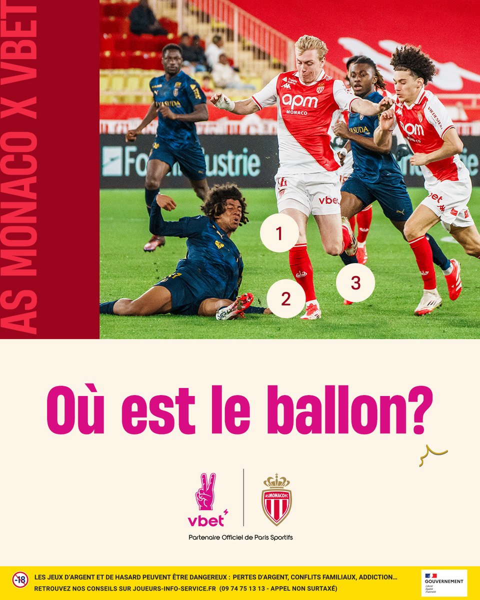 🎁 CONCOURS 🎁

Devine où est le ballon &amp; tente de remporter ton ballon signé par les Monégasques ⚽️ 

Follow <a href="/VBET_fr/">VBET France</a>
RT 🔄
Donne ta réponse en commentaire 👇
