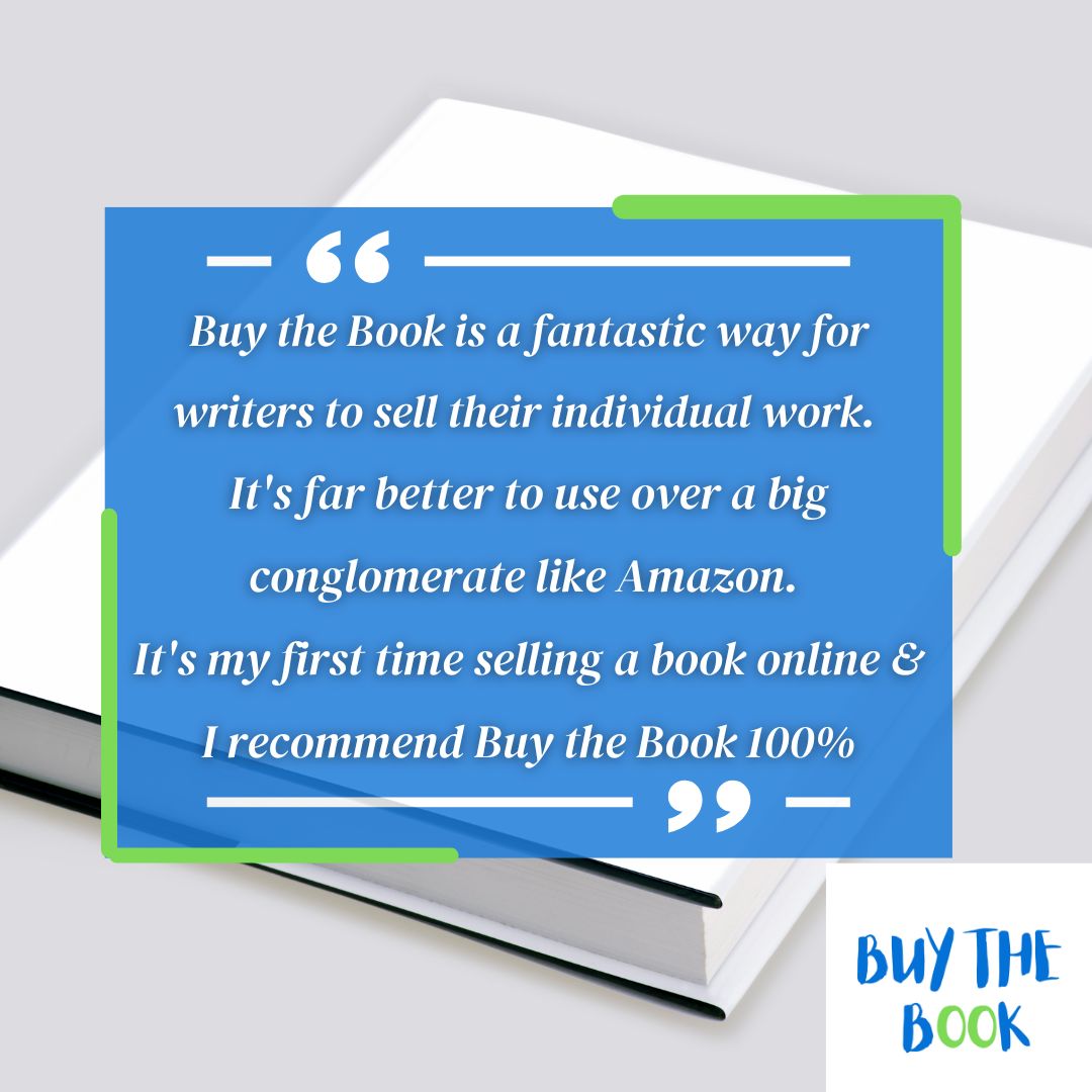 "Buy the Book is a fantastic way for writers to sell their individual work.  It's far better to use over a big conglomerate like Amazon. It's my first time selling a book online &amp; I recommend Buy the book 100%."

Thank you to Shane for his lovely review 🙏

#authorscommunity