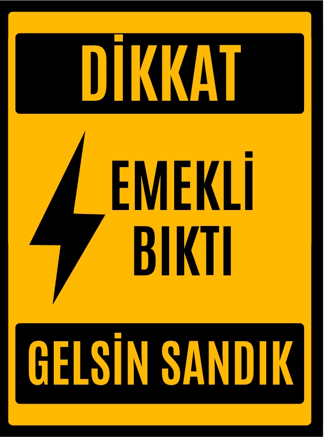 Emekli bıktı bıktı‼️
Gelsin sandık‼️

#EmekliBıktıGelsinSandık
#Eyt5000veKısmiyiAlacak
<a href="/RTErdogan/">Recep Tayyip Erdoğan</a>
<a href="/_cevdetyilmaz/">Cevdet Yılmaz</a>
<a href="/isikhanvedat/">Prof. Dr. Vedat Işıkhan</a>