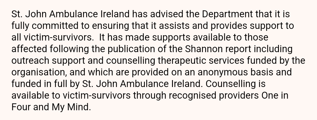 Mick_Finnegan's tweet photo. Survivors of abuse in St John Ambulance Ireland are being retraumatised by @dcediy false claims of "outreach support." I’ve spoken to multiple survivors and none of us have received this. Your emails are misleading and harmful. Please stop gaslighting victims @NormaFoleyTD1 https://t.co/bJnUa6L4R5